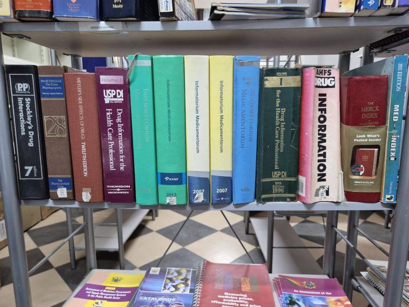 English-language pharmaceutical textbooks collected to support students and healthcare professionals in Ghana